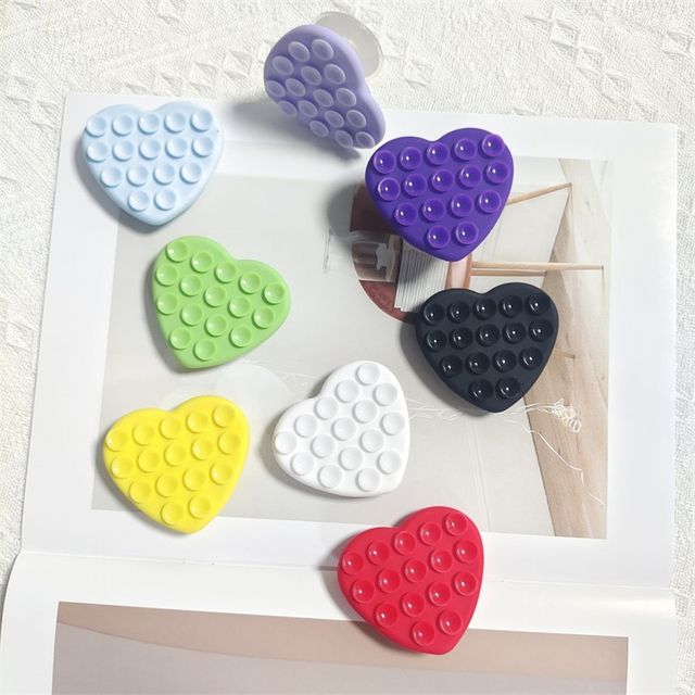 2025 New Portable Silica Gel Suction Lazy Mobile Phone Grip Holders Stand Silicone Suction Cup Grip