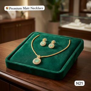 High Quality Fancy Collection Latest Designed Ethnic Gold Plated Geometric Pearl Wedding Necklace Earring Ring <b>Set</b> Women's - Product Image 3