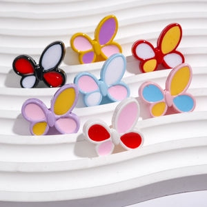 Cuentas acrílicas de mariposa de 19*21mm, cuentas acrílicas de plástico Lucite, cadena de teléfono DIY, pulsera, cuerda para el cabello - Product Image 3