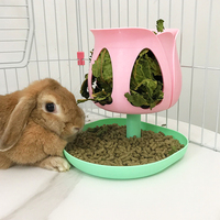 Râtelier à foin en herbe pour cochon d'inde et lapins Râtelier à foin pour lapin Chinchilla Food House pour cochons d'inde Feeder Sac à foin pour lapins