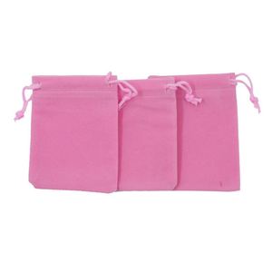 ถุงกำมะหยี่สีชมพูขนาด 7*9 ซม. พร้อมเชือกผูก สำหรับใส่เครื่องประดับและของขวัญ ปรับแต่งโลโก้ได้ เหมาะสำหรับบรรจุภัณฑ์เครื่องสำอาง - Product Image 3