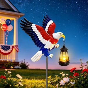 Lámpara Solar Decorativa para Jardín con Diseño de Águila Americana, Resistente al Agua, con Linterna LED y Estaca Metálica - Product Image 6
