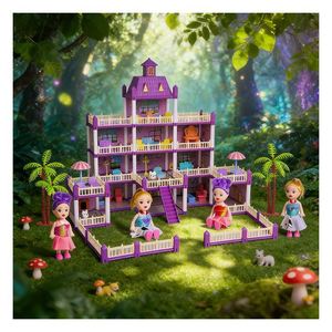 Kit créatif de décoration pour maison de poupée en plastique et bureau - Ensemble de meubles et jouets en PVC - Product Image 2