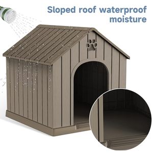 Easy Assembly Indoor Small Dog House Waterproof & UV-Resistant, Hidden Vents Stable Structure Wooden for Cats - Product Image 4