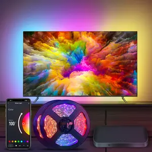 Nanxin الذكية المحيطة التلفزيون المحيطة ضوء HDMI مزامنة مربع الغمر الاضواء الذكية تلفزيون LED مزامنة مربع مع التلفزيون الإضاءة الخلفية Led H مزامنة مربع