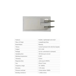 Sensore di monitoraggio della salute Premium sensore di pressione flessibile tappetino-Medical-grado PVDF piezoelettrico per <span class=keywords><strong>Apnea</strong></span> del sonno, frequenza cardiaca - Product Image 2