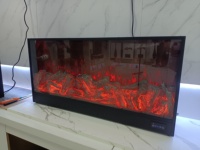 Cheminée électronique moderne à LED de 700 mm avec simulation de flamme rétro, télécommande, décoration pour salon