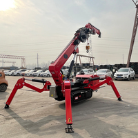 Meilleur vendeur en Europe Grue araignée hydraulique à chenilles pour espaces restreints Grue miniature à chenilles télécommandée 3 tonnes avec flèche télescopique