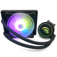 Prix de gros Processeur de PC de jeu Ventilateur de refroidissement par liquide RVB Lumières LED Ventilateur de refroidissement par eau pour processeur liquide 120mm