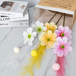 Persan mexicain Aster fleur artificielle Style coréen décoration de la maison pièce décorative fleur en soie - Product Image 2