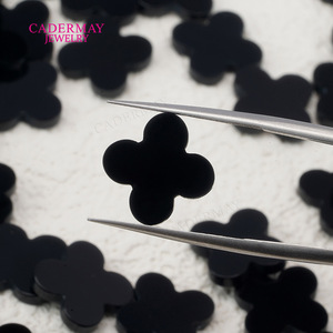 Cadermay Mother Of Pearl Four Leaf Clover Loose Stone For Bracelet Making Jewelry Findings White Natural Gemstone 10mm - Product Image 2