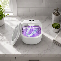 Ultrasonic Denture Cleaner Portable Wireless Retainer Cleaning Machine for Dentures Braces Aligners Home Use Dental Clean