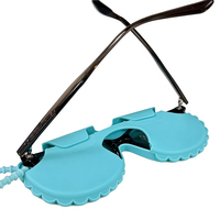 Étui à lunettes/lunettes de soleil en silicone créatif avec logo personnalisé, sac de rangement, étui de protection pour lunettes, pochette imperméable et durable