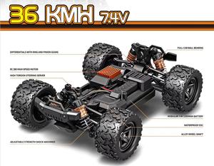 KDS-<span class=keywords><strong>RC</strong></span> 1/18 hospeed Lỗ Đen 2.4G đầy đủ tỷ lệ 4WD không thấm nước <span class=keywords><strong>RC</strong></span> xe 36 km/h tốc độ cao Quái Vật sa mạc sạc chuyên gia - Product Image 5