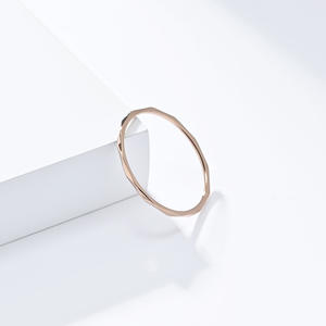 Fashion <b>Rings</b> Titanium Steel Geometric <b>Plain</b> Band Stackable Women's Pinky <b>Ring</b> Silver Gold Rose Gold - Product Image 2