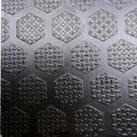 Contreplaqué marin Hysen 4x8 noir antidérapant 18 mm avec film de protection, motif hexagonal, antidérapant, pour plateforme de scène