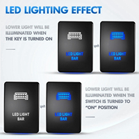 Skyearth Interruptor de botón LED de 12V con varios símbolos para barra de luz, interruptor de control central para coche Toyota
