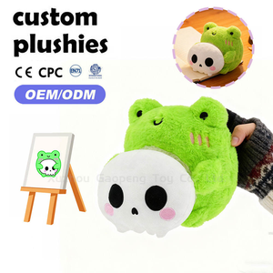 Peluche Personalizzato Creatore Plusies, Prototipo di Giocattolo a Forma di Rana Teschio per Omaggi, Kawaii Froggie Animali di Peluche da Collezione - Product Image 1