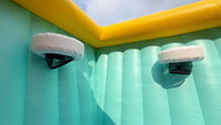 Parc de jeux gonflable personnalisé en gros avec jeu de basket, château gonflable géant avec toboggan à vendre