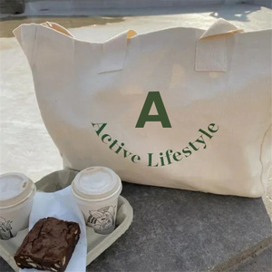Eco Friendly <b>Extra</b> <b>Large</b> Custom Logo Organic Reusable Cotton Shopping <b>Bag</b> Canvas Grocery <b>Bag</b> Oversize Gym Tote <b>Bag</b> - Product Image 6