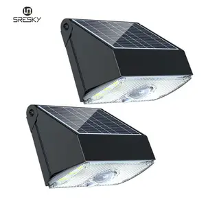 Pir sensor de movimento SRESKY jardim luz solar de alta potência levou lâmpada de parede ao ar livre luz solar 10w para venda