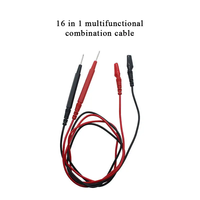 Câble de connexion multifonctionnel pour test combiné, Fiches banane, Câble de mesure pour multimètre, Sonde de mesure, Fil de mesure 16 en 1