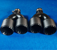 Tuyau d'échappement universel en fibre de carbone de 4 pouces, double couche, en aluminium, pour la modification des performances.