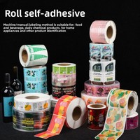 Rouleaux d'autocollants en papier synthétique brillant personnalisés, imperméables, résistants à l'huile, à forte adhérence, autocollants en feuille d'or pour l'emballage