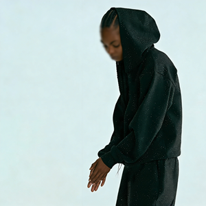 Sudaderas con capucha unisex con diamantes de imitación personalizados: sudadera de lana gruesa de algodón suave, fabricantes de ropa de sudadera para pedidos al por mayor - Product Image 6