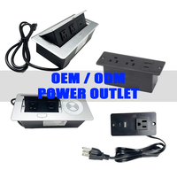 Prise de courant encastrée pour meubles, prise USB Type C pour canapé, lit et table, vente en gros OEM, chargeur encastré ABS