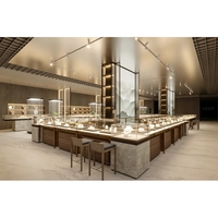 Vitrine de présentation de bijoux décorative, Expositor Joias Vinho, Étagère pour l'exposition de bijoux, Service d'usine personnalisé pour boutique de bijoux tout-en-un