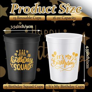 Bulksale 16oz Reusable <b>Plastic</b> Stadium Coffee Mug with Custom Logo Straw Portable for Weddings & Promotions - Product Image 2