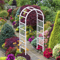 Arche de jardin portable en PVC plastique pour événements et mariages, arche de jardin avec porte, Fentech