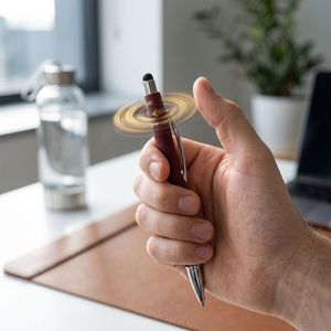 Stylo exécutif en métal 3 en 1 avec logo personnalisé pour cadeaux promotionnels, avec stylo à bille rotatif à bille de décompression gyroscopique - Product Image 4
