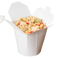 Emballage de récipient à emporter biodégradable écologique jetable pour aliments Boîte à nouilles kraft portable avec couvercle en plastique pour pâtes à soupe