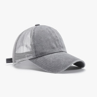Gorra de béisbol para hombre, gorra de béisbol de malla Lisa a la moda con logotipo personalizado, gorras de béisbol deportivas Unisex de algodón lavado en Color