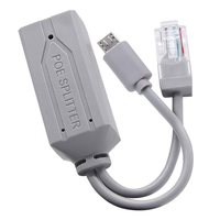 Mini séparateur de réseau d'alimentation 48V vers 5V 2.4A 802.3Af/At pour moniteur Micro USB / Type-C avec voyant lumineux intégré en ABS