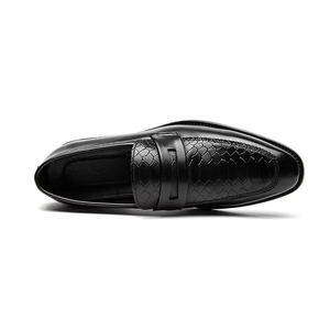 Zapatos de Vestir de Cuero para Hombre, Estilo Británico, Punta Puntiaguda, Transpirables, Sin Cordones, Hechos a Mano, de Alta Gama, Ligeros para Otoño - Product Image 2