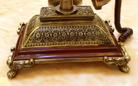 Téléphone fixe en bois massif naturel antique rétro vieux téléphone créatif maison bureau hôtel téléphone