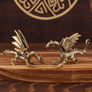 Figura de Dragón de Latón, Adorno de Dragón Volador, Decoración de Mesa, Decoración del Hogar, Estatua Artesanal - Product Image 1