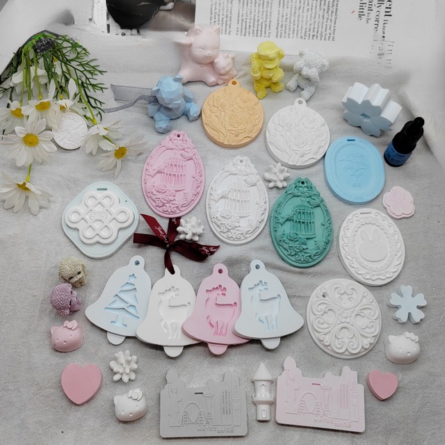 Round Oil Stone Gypsum Diffuser Home Car Air Freshener Hanging Scented Luxury Decor Cheap Price Bpa Free Eco-Friendly