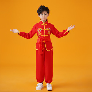 Costume de performance Kung Fu, uniforme d'arts martiaux, karaté, Kung Fu, ensemble de vêtements à manches longues pour garçons et filles, costumes chinois Tang - Product Image 2