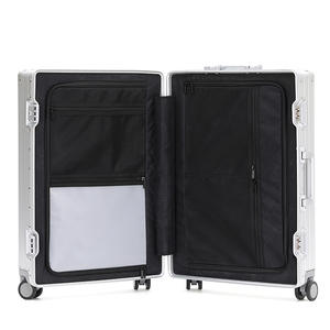 Modern 20 ''ve 24'' seyahat arabası bagaj sert kabuk alüminyum çerçeve ile Spinner Caster ile Vintage iş bavul TSA tekerlek - Product Image 5