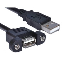 Câble d'extension USB mâle vers femelle à montage sur panneau avec vis d'attache