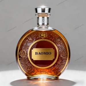 Bottiglie di Vetro Vuote per Distillati dal Design Unico, Stampa Logo Personalizzata per Gin, Vodka, Whisky, Tequila <span class=keywords><strong>e</strong></span> Produzione di Vino - Product Image 4