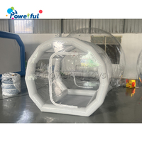 Tente Dôme Bulle Transparente Gonflable Personnalisée d'Extérieur avec Tunnel, Maison de Camping