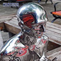 Wondéor — Statue d'un homme en métal, Souvenir, en acier inoxydable, personnalisé avec bonnet de prix en métal