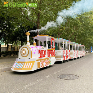 Tren Turístico de Diseño Innovador para Centros Comerciales, Parques Temáticos, Parques de Diversiones, Ferias y Carnavales, Tren sin Rieles con Forma de Hongo Rojo en Venta - Product Image 1