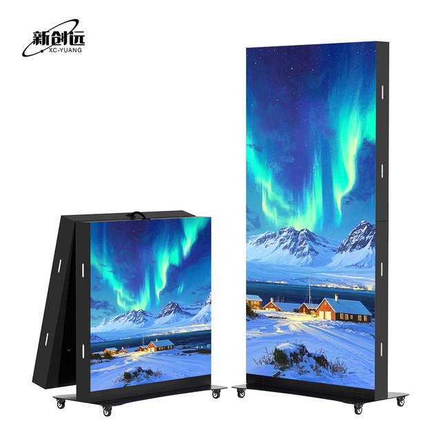 P4.0 LED Poster Display Screen Outdoor with Battery Version Explosive Models Foldable Seamless Splicing USB Plug-and-Play Store