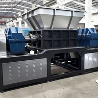 Mesin Penghancur Plastik Keras Limbah Pabrik Cina, Diameter Besar, PVC PE PP HDPE, Penghancur Pipa Limbah, Penghancur Botol Plastik Dua Poros